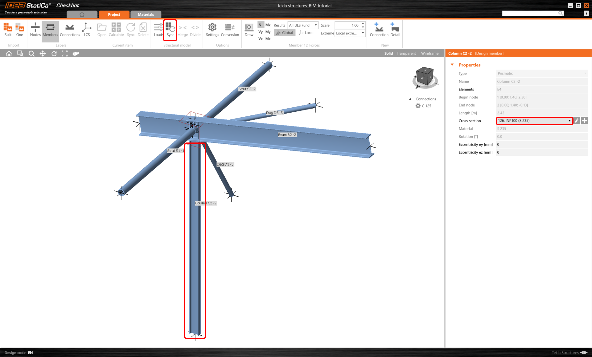 General CAD BIM Link tutorial A steel connection synchronization